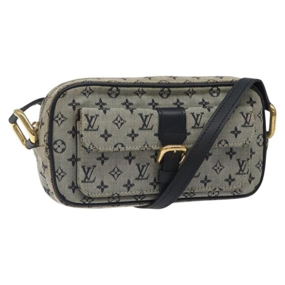 LOUIS VUITTON Monogram Mini Juliet MM Shoulder Bag Navy LV Auth - Picture 1 of 16